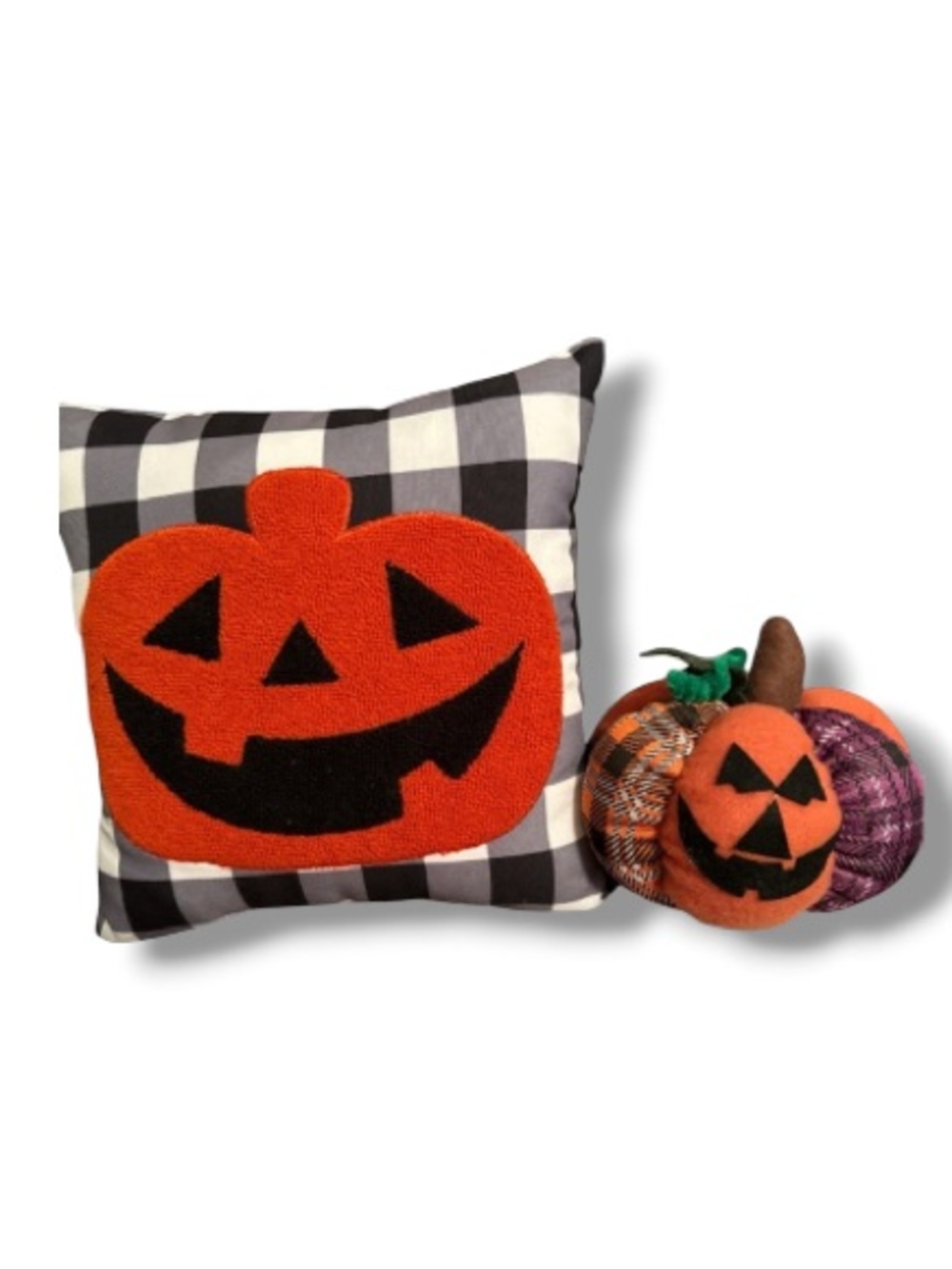 Halloween Pumpkin Sham Pillow + Plush Home Decor Fall Autumn
